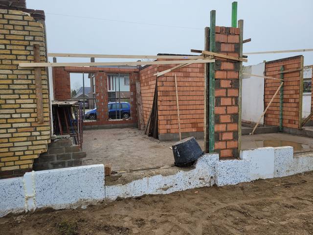 Aanbouw woning in ruwbouwfase — JBM project