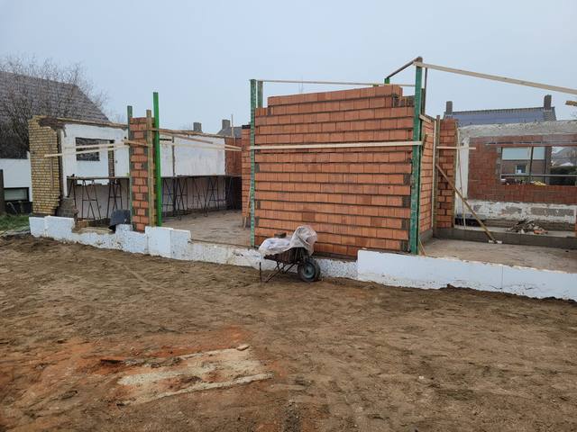 Aanbouw woning in ruwbouwfase — JBM project